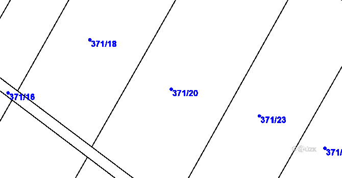Parcela st. 371/20 v KÚ Drštěkryje, Katastrální mapa