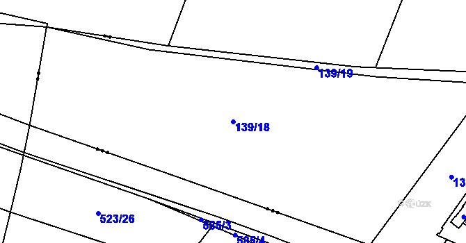 Parcela st. 139/18 v KÚ Samšina, Katastrální mapa