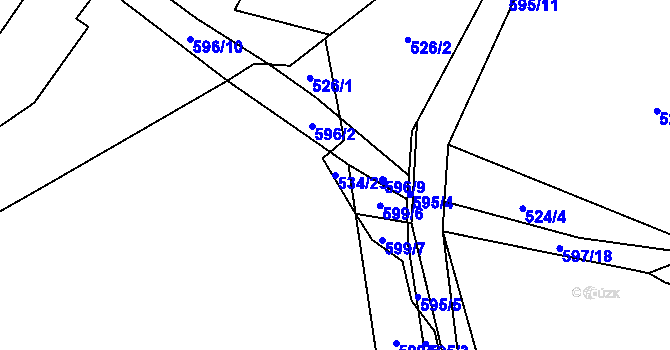 Parcela st. 534/29 v KÚ Zámostí, Katastrální mapa