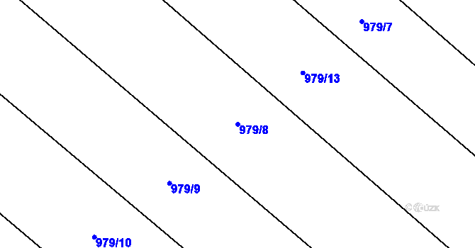 Parcela st. 979/8 v KÚ Sány, Katastrální mapa