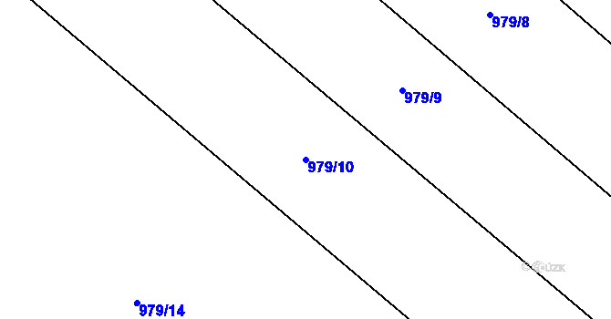 Parcela st. 979/10 v KÚ Sány, Katastrální mapa