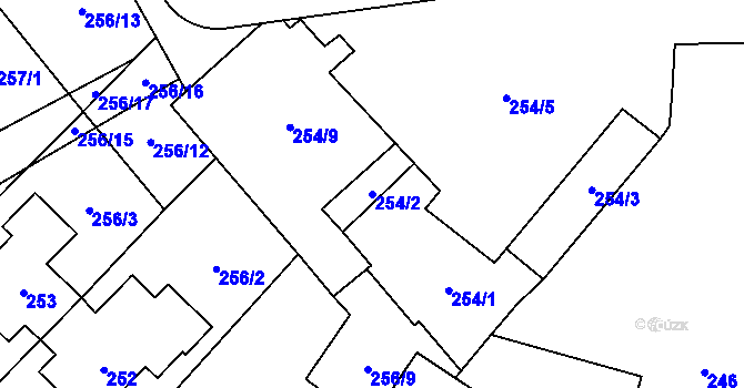 Parcela st. 254/2 v KÚ Satalice, Katastrální mapa