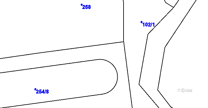 Parcela st. 254/4 v KÚ Satalice, Katastrální mapa