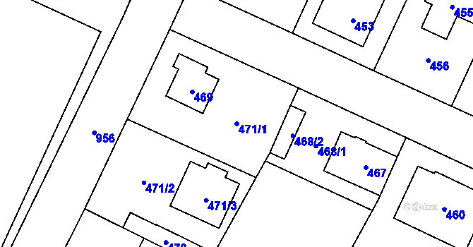 Parcela st. 471/1 v KÚ Satalice, Katastrální mapa
