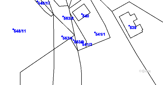 Parcela st. 541/2 v KÚ Satalice, Katastrální mapa