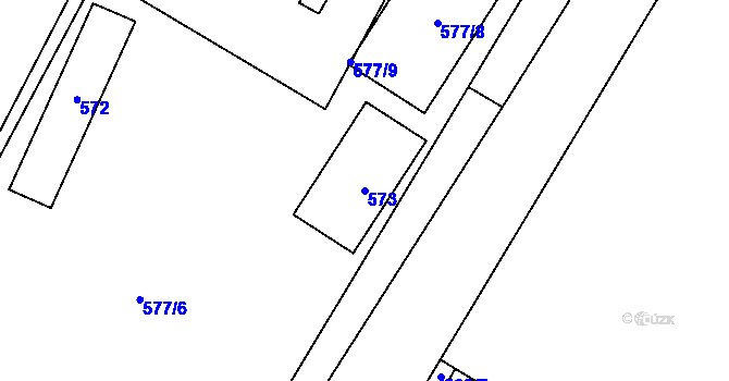 Parcela st. 573 v KÚ Satalice, Katastrální mapa