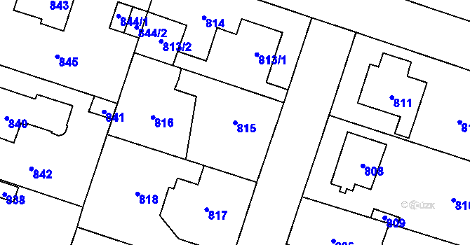 Parcela st. 815 v KÚ Satalice, Katastrální mapa