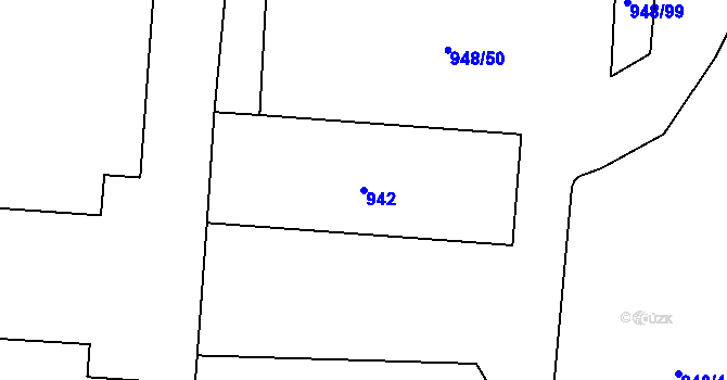 Parcela st. 942 v KÚ Satalice, Katastrální mapa