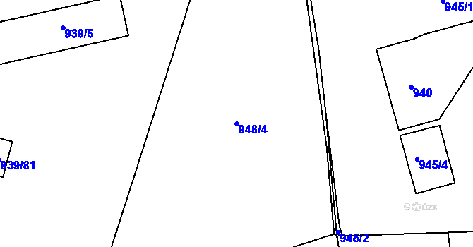 Parcela st. 948/4 v KÚ Satalice, Katastrální mapa