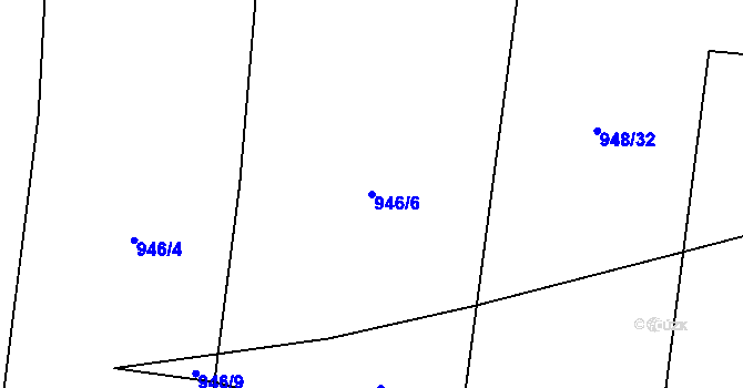 Parcela st. 946/6 v KÚ Satalice, Katastrální mapa