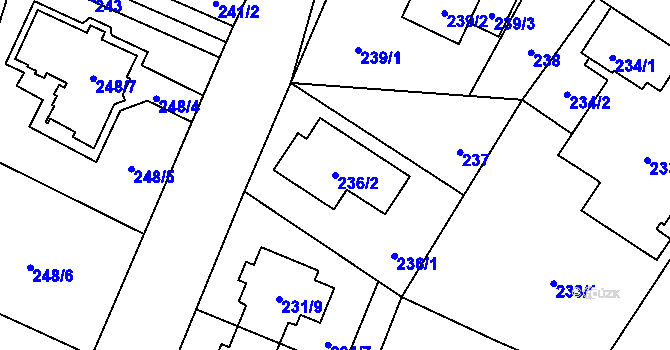 Parcela st. 236/2 v KÚ Satalice, Katastrální mapa