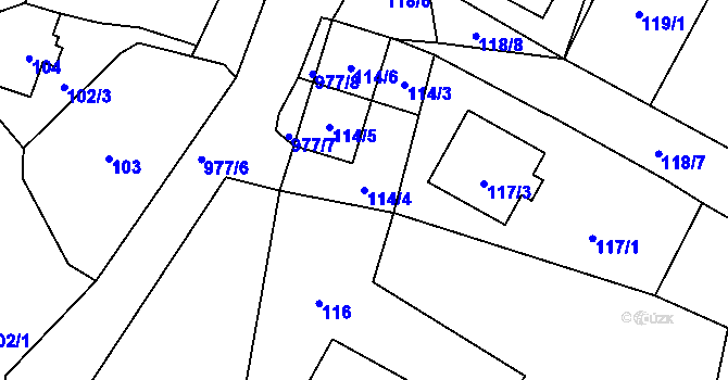 Parcela st. 114/4 v KÚ Satalice, Katastrální mapa