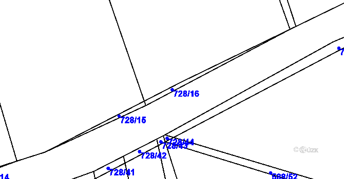 Parcela st. 728/16 v KÚ Savín, Katastrální mapa
