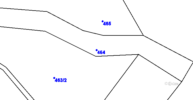 Parcela st. 464 v KÚ Bělokozly, Katastrální mapa
