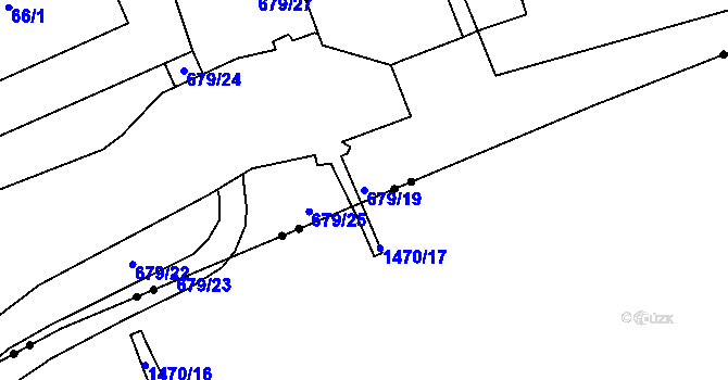 Parcela st. 679/19 v KÚ Černé Budy, Katastrální mapa