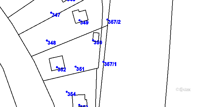 Parcela st. 357 v KÚ Dojetřice, Katastrální mapa