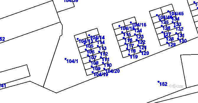 Parcela st. 112 v KÚ Sázava, Katastrální mapa