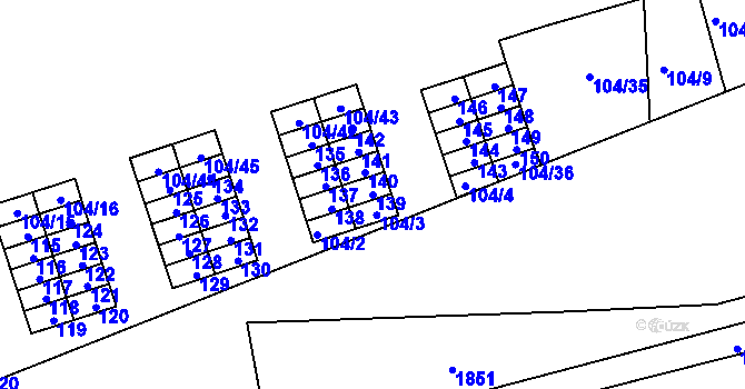 Parcela st. 139 v KÚ Sázava, Katastrální mapa