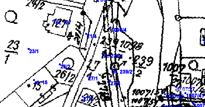 Parcela st. 239/1 v KÚ Sázava u Lanškrouna, Katastrální mapa