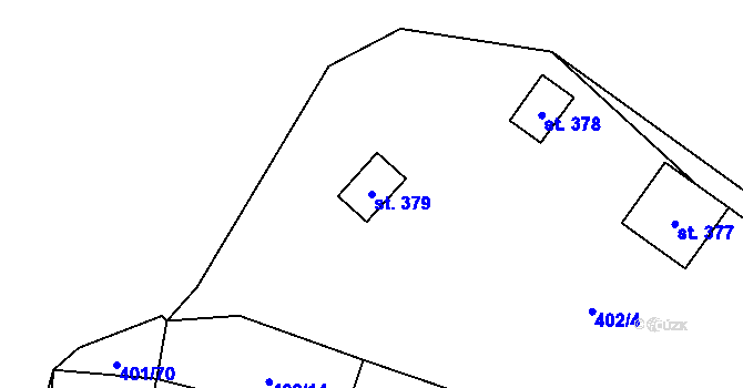 Parcela st. 379 v KÚ Sázava u Žďáru nad Sázavou, Katastrální mapa