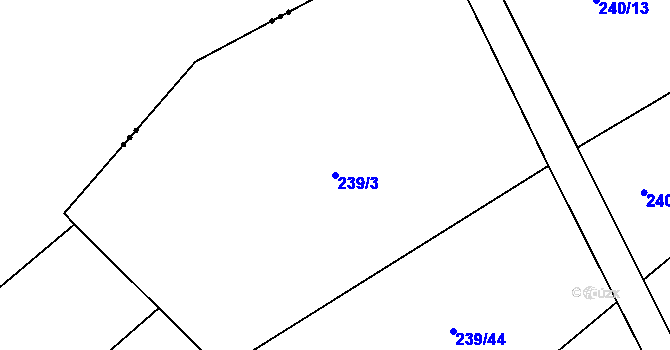 Parcela st. 239/3 v KÚ Sázava u Žďáru nad Sázavou, Katastrální mapa