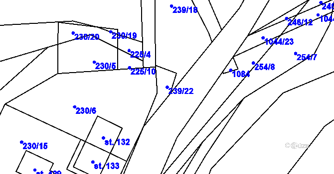 Parcela st. 239/22 v KÚ Sázava u Žďáru nad Sázavou, Katastrální mapa