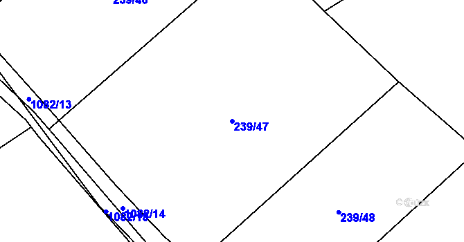 Parcela st. 239/47 v KÚ Sázava u Žďáru nad Sázavou, Katastrální mapa