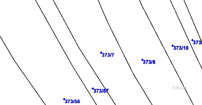 Parcela st. 373/7 v KÚ Sazená, Katastrální mapa