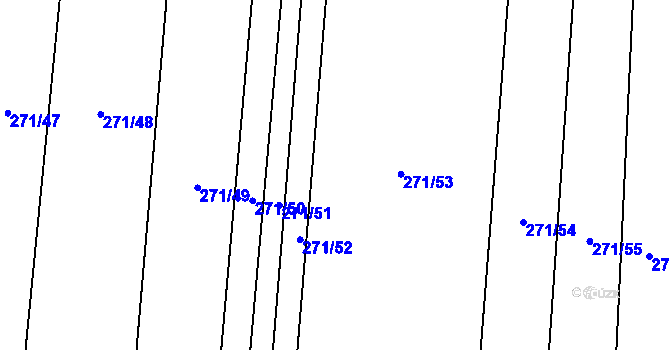 Parcela st. 271/21 v KÚ Hrobičany, Katastrální mapa