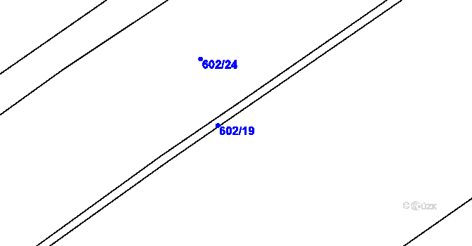 Parcela st. 602/13 v KÚ Hrobičany, Katastrální mapa