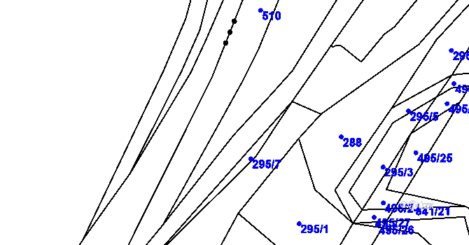 Parcela st. 271 v KÚ Sebranice u Litomyšle, Katastrální mapa