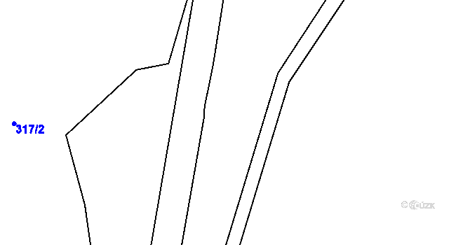 Parcela st. 308 v KÚ Sebranice u Litomyšle, Katastrální mapa