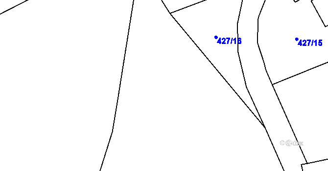 Parcela st. 428 v KÚ Sebranice u Litomyšle, Katastrální mapa