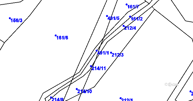 Parcela st. 491/1 v KÚ Sebranice u Litomyšle, Katastrální mapa
