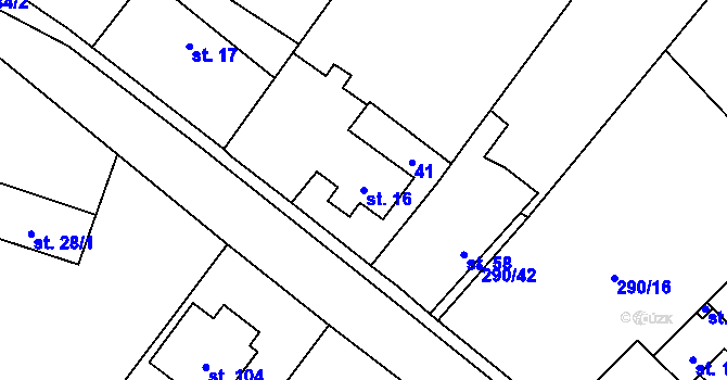 Parcela st. 16 v KÚ Seč u Blovic, Katastrální mapa