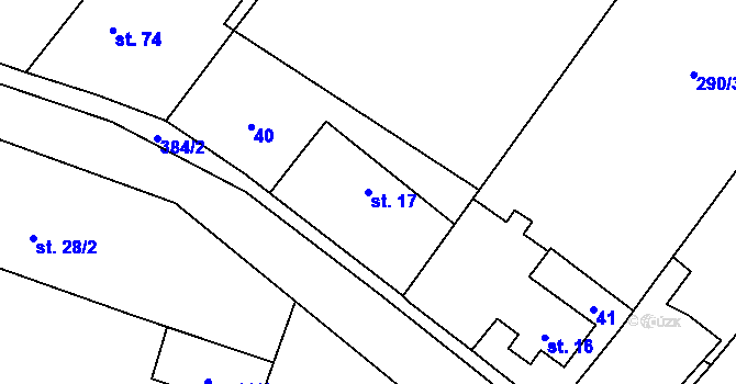 Parcela st. 17 v KÚ Seč u Blovic, Katastrální mapa