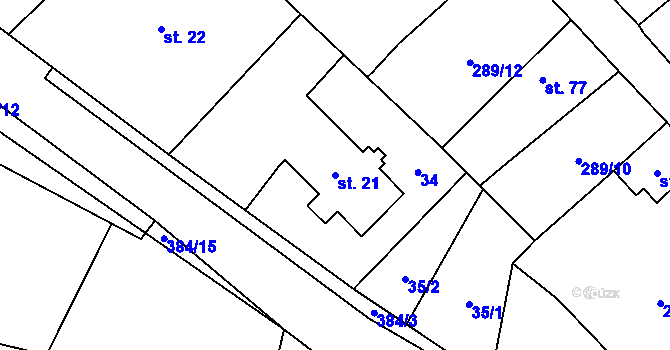 Parcela st. 21 v KÚ Seč u Blovic, Katastrální mapa
