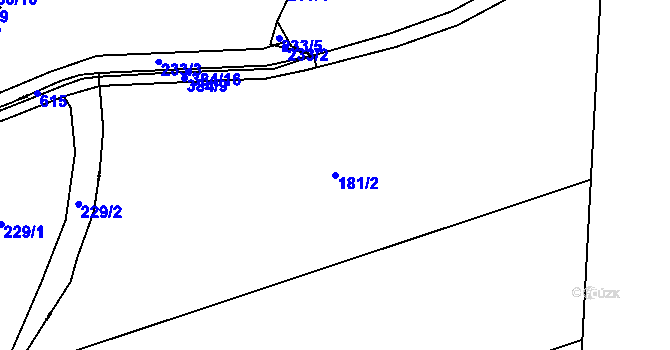 Parcela st. 181/2 v KÚ Seč u Blovic, Katastrální mapa