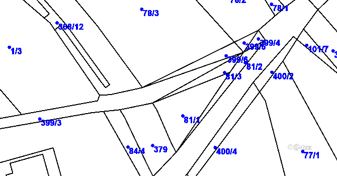 Parcela st. 399 v KÚ Seč u Blovic, Katastrální mapa