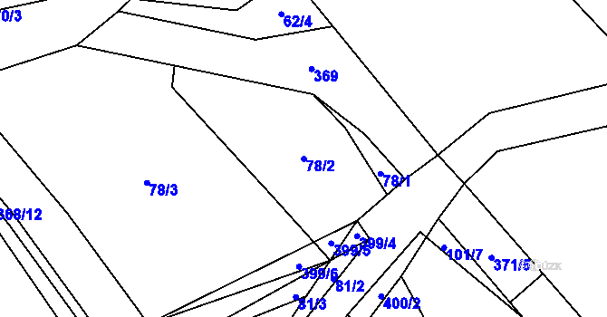Parcela st. 78/2 v KÚ Seč u Blovic, Katastrální mapa