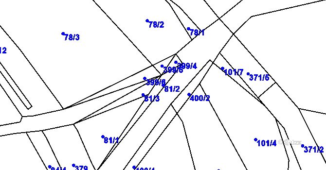 Parcela st. 81/2 v KÚ Seč u Blovic, Katastrální mapa