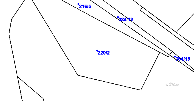 Parcela st. 220/2 v KÚ Seč u Blovic, Katastrální mapa