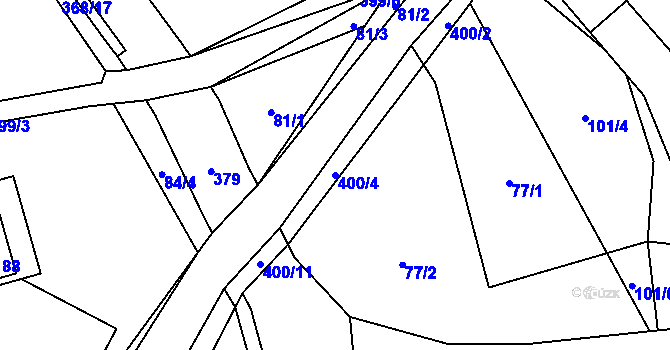 Parcela st. 400/4 v KÚ Seč u Blovic, Katastrální mapa