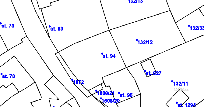 Parcela st. 94 v KÚ Seč, Katastrální mapa