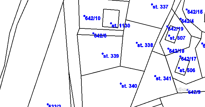 Parcela st. 339 v KÚ Seč, Katastrální mapa