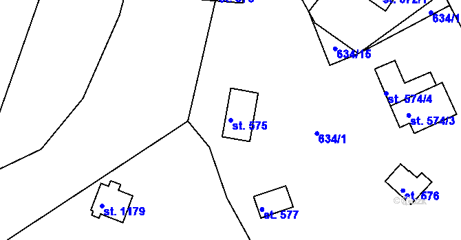 Parcela st. 575 v KÚ Seč, Katastrální mapa