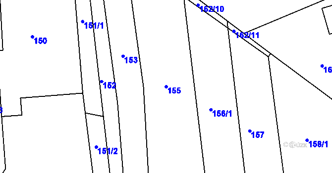 Parcela st. 155 v KÚ Seč, Katastrální mapa