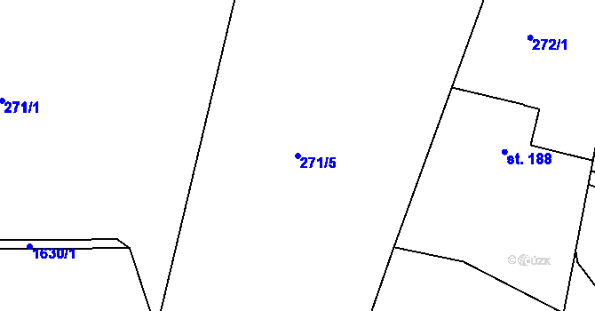 Parcela st. 271/5 v KÚ Seč, Katastrální mapa