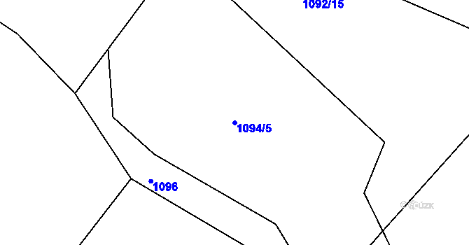Parcela st. 1094/5 v KÚ Seč, Katastrální mapa