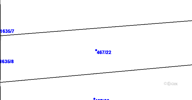 Parcela st. 467/22 v KÚ Seč, Katastrální mapa